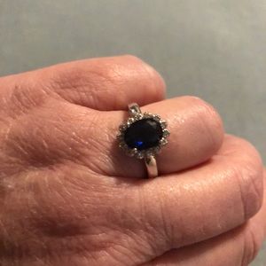 SOLD! 14kt gold filled. Blue and white Sapphires.